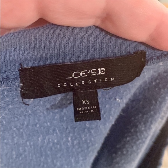 Joe's Jeans Blue Cropped Bell Sleeve Sweatshirt - Picture 5 of 7